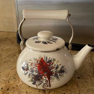 Lenox Tea Pot winter Greetings